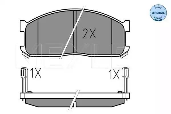 KLOCKI HAMULCOWE PRZÓD MAZDA E2000-E2200 84-03 Z CZUJNIKIEM MEYLE 0252000215/W