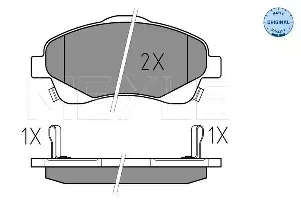 KLOCKI HAMULCOWE PRZÓD TOYOTA AVENSIS COROLLA 03-09 Z CZUJNIKIEM MEYLE 0252376819/W