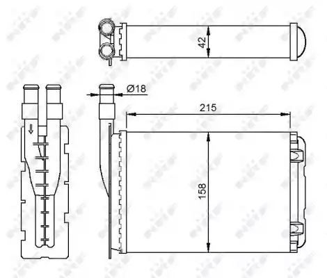 NAGRZEWNICA RENAULT 5, 9, 11, RAPID 85- NRF 507339