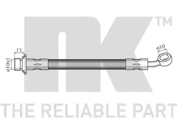 Przewód hamulcowy elastyczny tył Toyota PRELUDE NK Autoparts 852654