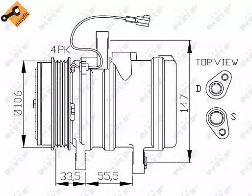 KOMPRESOR KLIMATYZACJI CHEVROLET MATIZ 05- NRF 32436