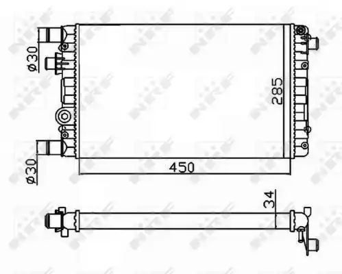 CHŁODNICA FIAT SC 1,1 00- NRF 53602