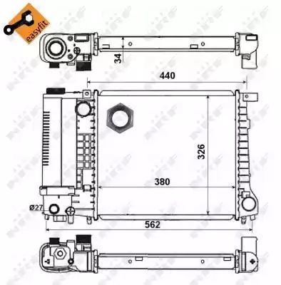 CHŁODNICA BMW E30 1,6/1,8B 88- NRF 51351
