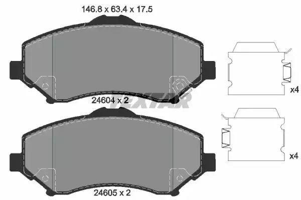 Klocki hamulcowe przód Jeep WRANGLER 07- Dodge NITRO Textar 2460402