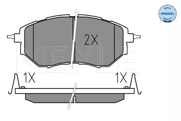 KLOCKI HAMULCOWE PRZÓD SUBARU LEGACY IV 3,0 03- Z CZUJNIKIEM MEYLE 0252422218/W