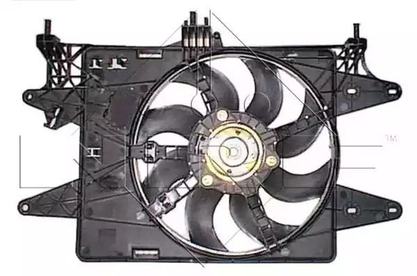 Wentylator chłodnicy Fiat DOBLO 1,4 05- 300W  z obudową  NRF 47232