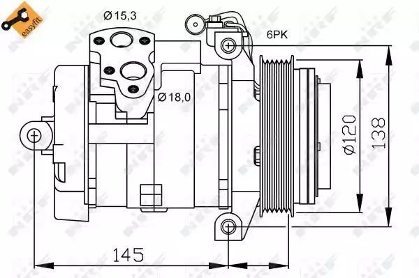 KOMPRESOR KLIMATYZACJI DB SPRINTER 10S17C NRF 32698
