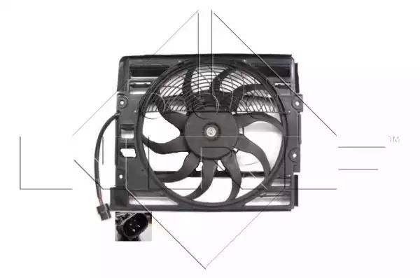 Wentylator chłodnicy BMW 7 E38 94-01 250W  z obudową  NRF 47214