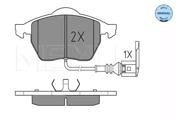 KLOCKI HAMULCOWE PRZÓD VW BORA GOLF NEW BEETLE 98-10 Z CZUJNIKIEM MEYLE 0252339219/W