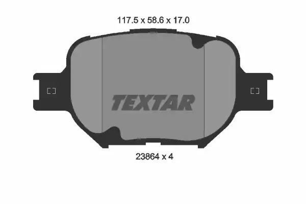 KLOCKI HAM. TOYOTA P. COROLLA VERSO 02-/CELICA Textar 2386401