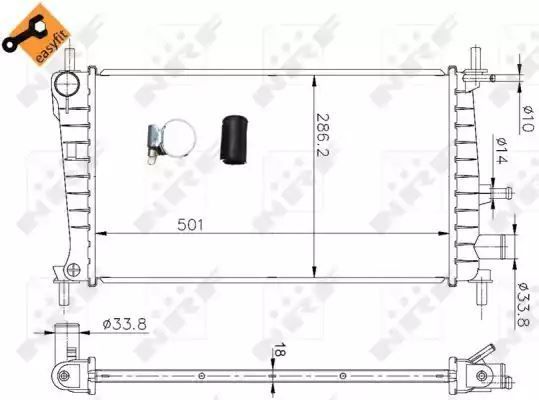 CHŁODNICA FORD FIESTA 1,25 95- 02- -AC NRF 54666