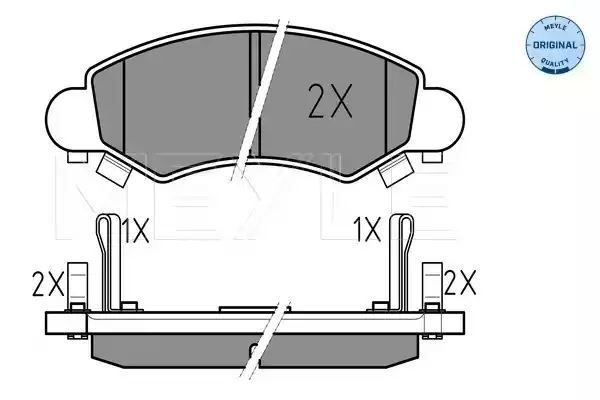 KLOCKI HAMULCOWE PRZÓD OPEL AGILA 00- Z CZUJNIKIEM MEYLE 0252325316/W