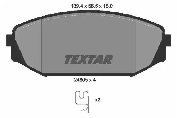 Klocki hamulcowe przód Honda ODYSSEY 07- Textar 2480501
