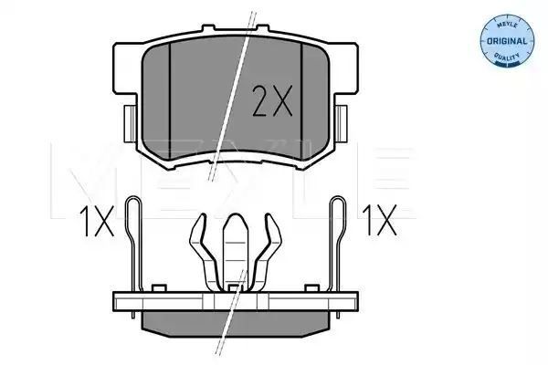 KLOCKI HAMULCOWE TYŁ HONDA CRV 02-06 Z CZUJNIKIEM MEYLE 0252423114/W