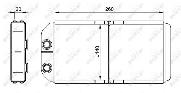 Nagrzewnica Land Rover DISCOVERY 2.0 2.5D 3.5 4.0 10 89-06 04 NRF 54261