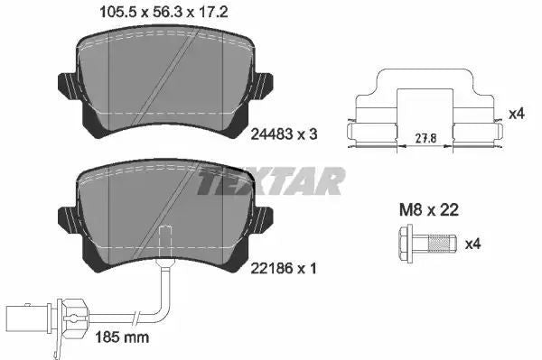 Klocki hamulcowe tył Audi Q3 2,5 QUATTRO 13- Textar 2448307