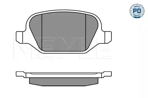 KLOCKI HAMULCOWE TYŁ FIAT PANDA 4X4 500 PUNTO II MEYLE 0252360113/PD
