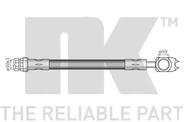 Przewód hamulcowy elastyczny przód VW GOLF PASSAT 12- 650MM NK Autoparts 8547170