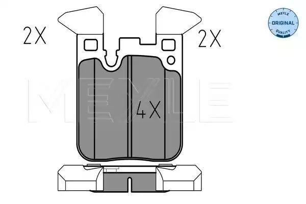 KLOCKI HAMULCOWE TYŁ BMW 1 F20 21 10-/3 F30-80 11-/4 F32 13- MEYLE 252502916
