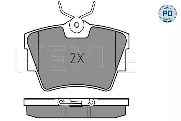 KLOCKI HAMULCOWE TYŁ VW T4 09/90-97 Z CZUJNIKAMI MEYLE 02523224161/PD
