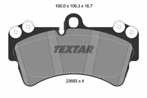 Klocki hamulcowe przód Porsche CAYENNE 02- Textar 2369381