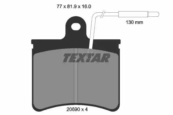 Klocki hamulcowe przód Citroen AXEL LP_228 Z CZUJN Textar 2069001