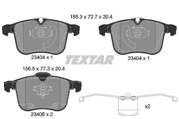 Klocki hamulcowe przód Opel VECTRA C 2,8-3,2 V6 SAAB 9-3 05-15 TARCZA 315MM Textar 2340404