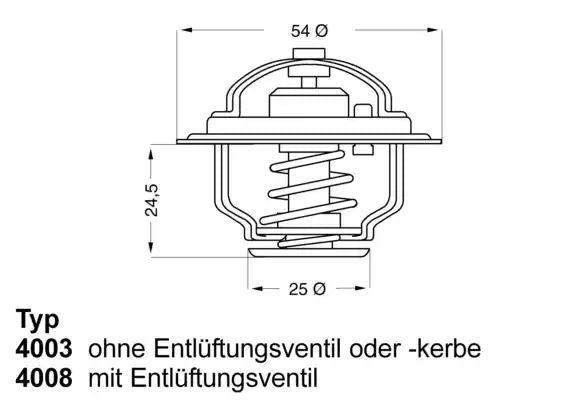 TERMOSTAT RENAULT 79C MASTER Wahler 400879D