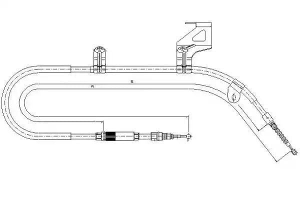 Linka hamulca ręcznego VW PASSAT 96-05 PR Textar 44005500