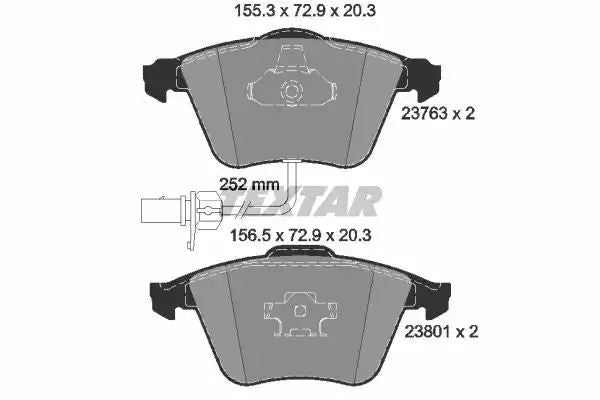 Klocki hamulcowe przód A4 QUATTRO 97- A8  03- Textar 2376302