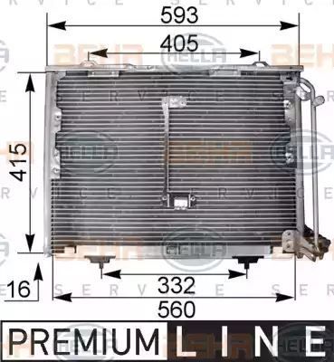 Chłodnica skraplacz klimatyzacji Mercedes W202 Hella 8FC351036011