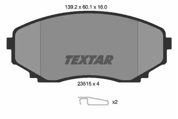 Klocki hamulcowe przód Mazda MPV 99-06 Textar 2351501