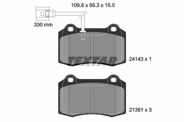 Klocki hamulcowe przód LEON 1,8 CUPRA R 02-06  Textar 2414301