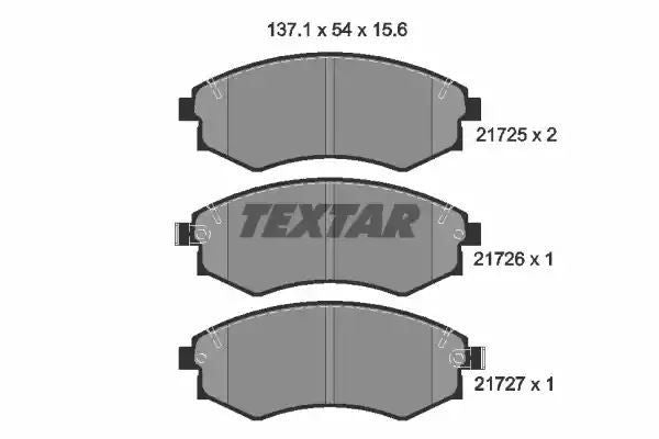 Klocki hamulcowe przód Ssangyong MUSSO REXTON 2,0-3,2 96- Textar 2172502