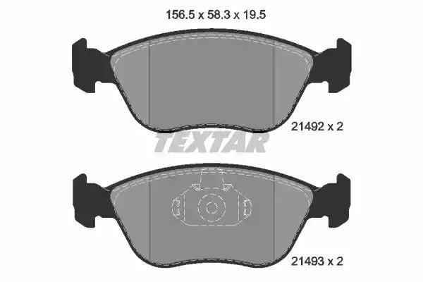 Klocki hamulcowe przód Volvo C70 V70 S70 2,0-2,5 97-05 Textar 2149201