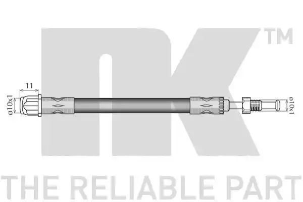 Przewód hamulcowy elastyczny przód Renault LAGUNA III 07- NK Autoparts 853982