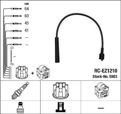 Przewody zapłonowe Mazda 232 1.3 16V 1.4 16V 96-  NGK 5903