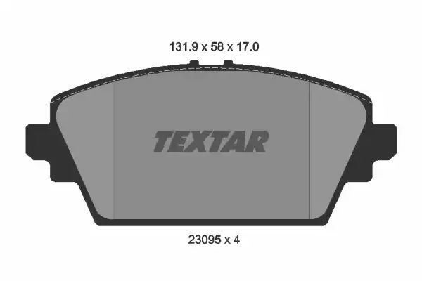 Klocki hamulcowe przód Nissan PRIMERA 02- bez czujnika akustycznego Textar 2309501