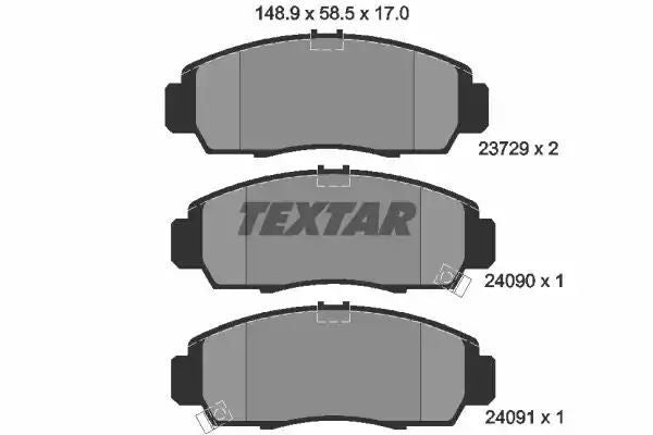 Klocki hamulcowe przód Honda STREAM 01- Textar 2372901