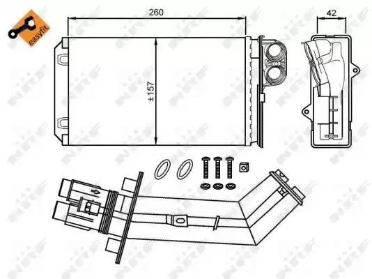 Nagrzewnica Renault LAGUNA SYSTEM VALEO  KPL Z RURKAMI  NRF 54280