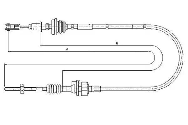 Linka sprzęgła Toyota AYGO 05- 1596 1396 Textar 58014200