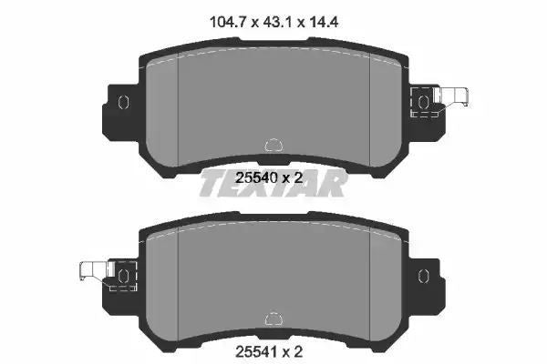 Klocki hamulcowe tył Mazda CX-5 11- Textar 2554001