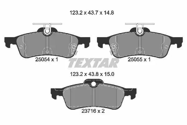 KLOCKI HAM. HONDA T. CIVIC 12- Textar 2505401