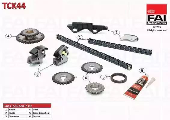 ZESTAW ŁAŃCUCHA ROZRZĄDU NISSAN DOHC MICRA II 92-00 FAI Auto Parts TCK44