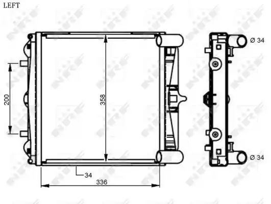 Chłodnica Porsche 911 08 1999-07 2004 NRF 59130
