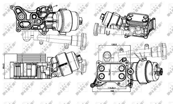 Chłodnica oleju Alfa Romeo MITO 1.3D 08- NRF 31326