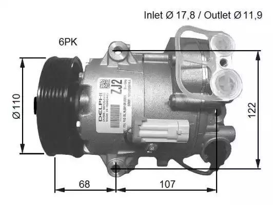 KOMPRESOR KLIMATYZACJI OPEL ASTRA J 09- NRF 32781G