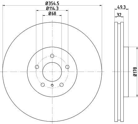 Tarcza hamulcowa przód Nissan 350Z 3,5 02- Textar 92199105