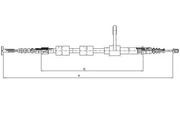 Linka hamulca ręcznego Alfa Romeo 147 00-10 PR Textar 44044400