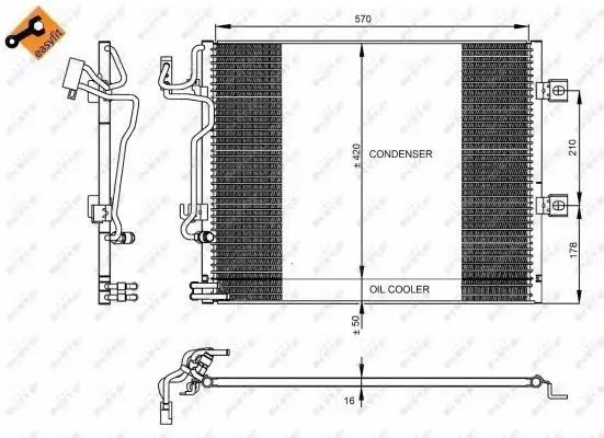 Chłodnica skraplacz klimatyzacji Mercedes CL 600  C216  06- NRF 350223